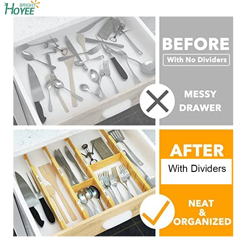Expandable Bamboo Drawer Dividers