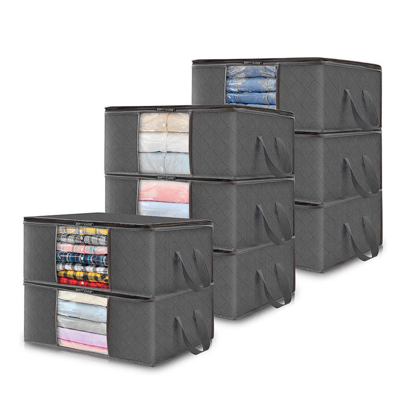 Soft Durable Material with Reinforced Seams &amp; Double Handles Foldable Under Bed Storage Containers