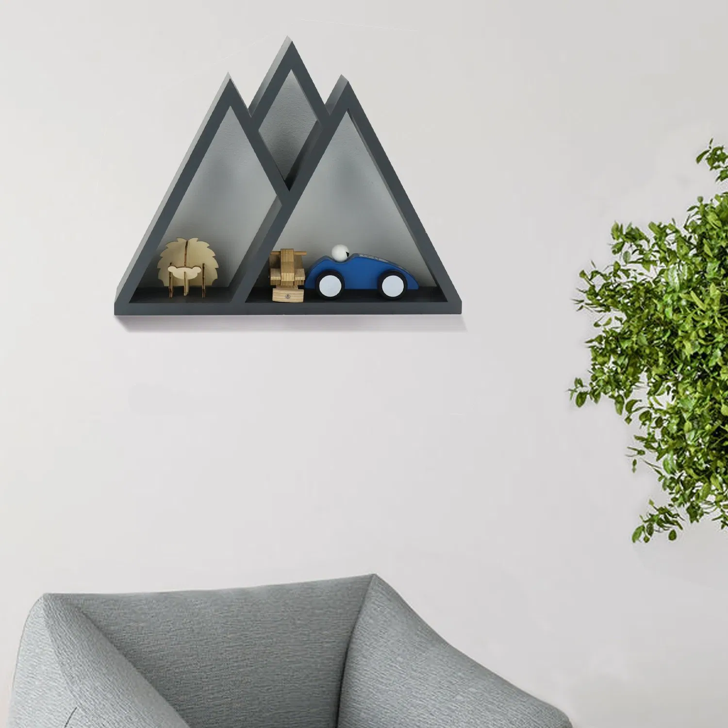 Wall Shelves Pine Wood Painting Floating Wooden Wall Display Shelf for Home Decor