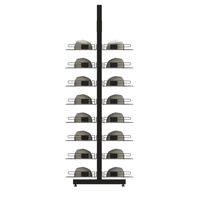 Customized Double Side Baseball Hat Display Stand Cap Display Rack for Retail Store