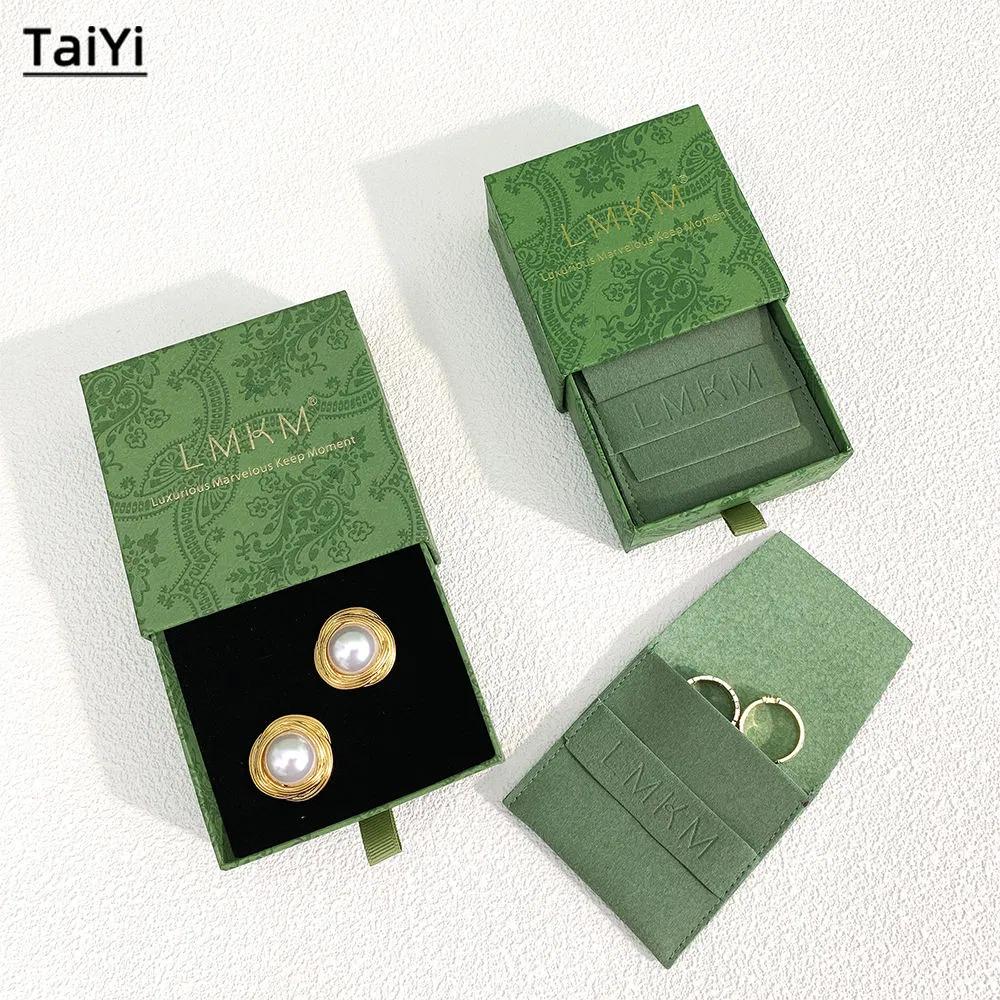Custom Recyclable Jewelry Set Box R Packaging Drawe Cardboard Jewelry Box