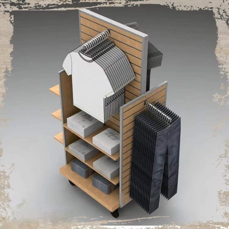 Commercial Hat Racks for Shop Floor Standing Racks Hat Floor Display Wood