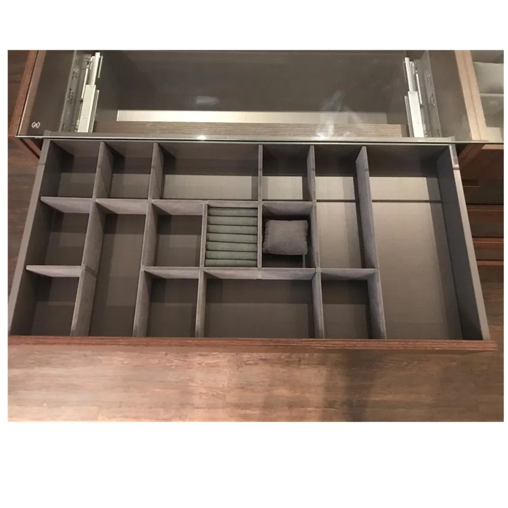 PVC Drawer Divider with Leather Finish for Wardrobe Drawer