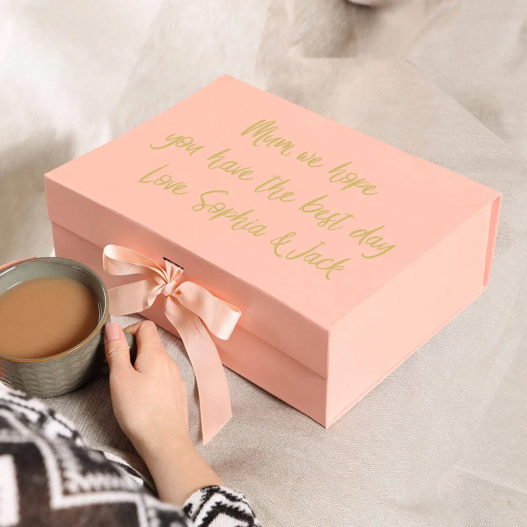 Fancy Magnet Carton Black Rigid Flat Luxury Magnetic Folding Gift Jewelry Box