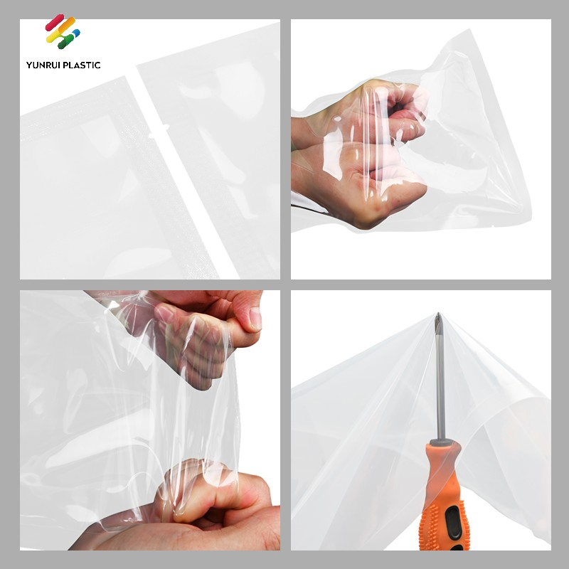 Sous Vide Chamber Use Smooth Polos BPA Free Plastic Packaging Nylon PA LDPE Transparent Packing Frozen Food Grade Vacuum Storage Sealer Seal Embossed Bag