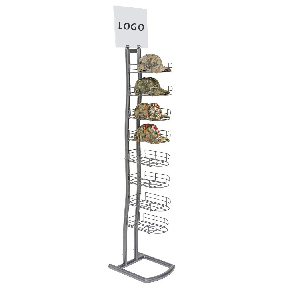 Stylish Custom Logo Hat Display Rack for Caps and Hats