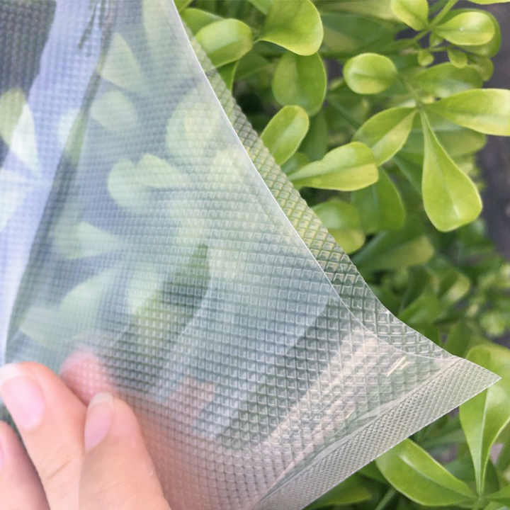 Custom Logo Printed Vacuum Seal Plastic Bag for Food Freezer Storage Textured Vacuum Sealer Bags Vacuum Packing