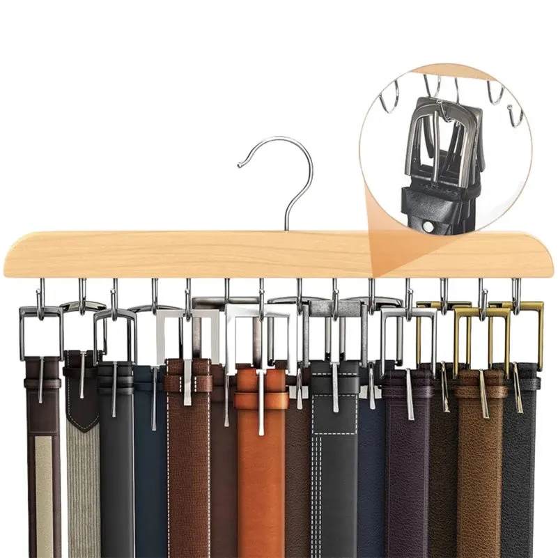 Wooden Belt Rack Detail