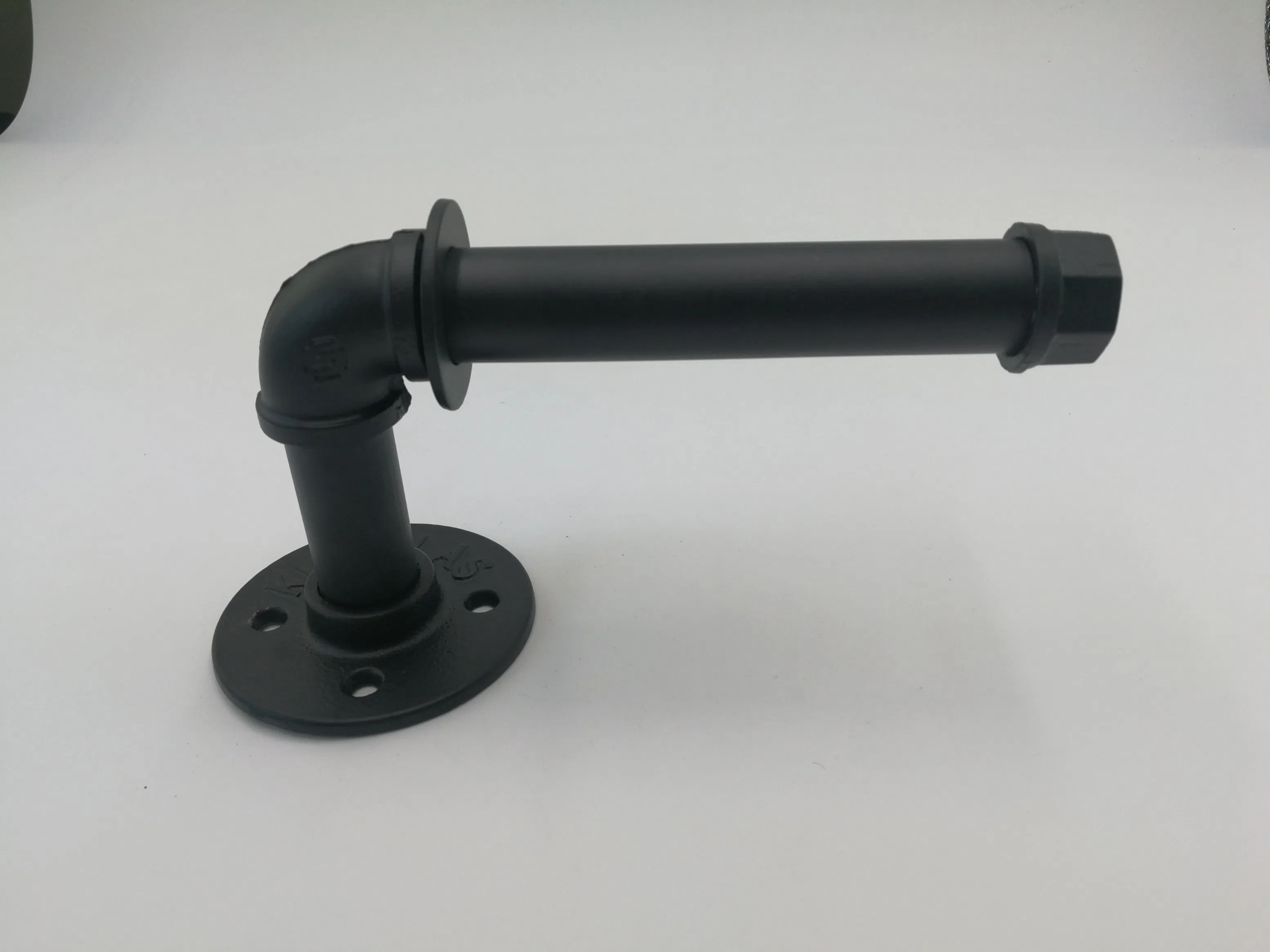 Industrial Style Wall Mounted Bathroom Black Steel Single Robe Hook