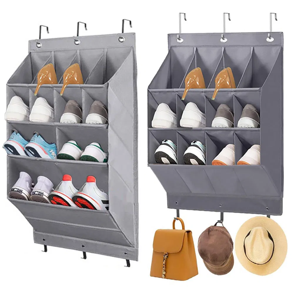 Over Door Shoe Organizer Hanging Closet Rack with Large Deep Pockets Ez30714