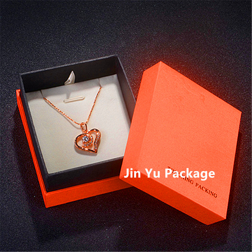 Orange Color Paper Jewelry Box for Ring/Earring/Bracelet/Necklace