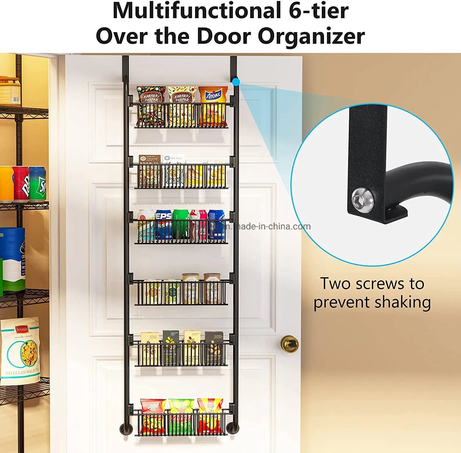 Easy Life 6-Tier Over The Door Pantry Organizer