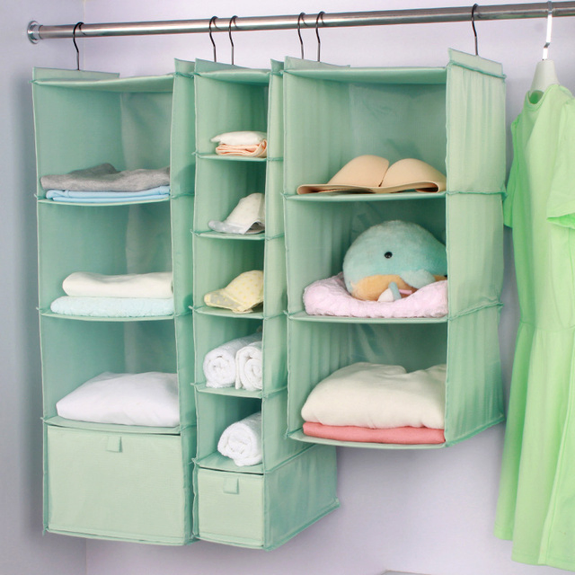 2/3/4/5/6 Shelf Wardrobe Organizer Non-Woven Closet Organizer
