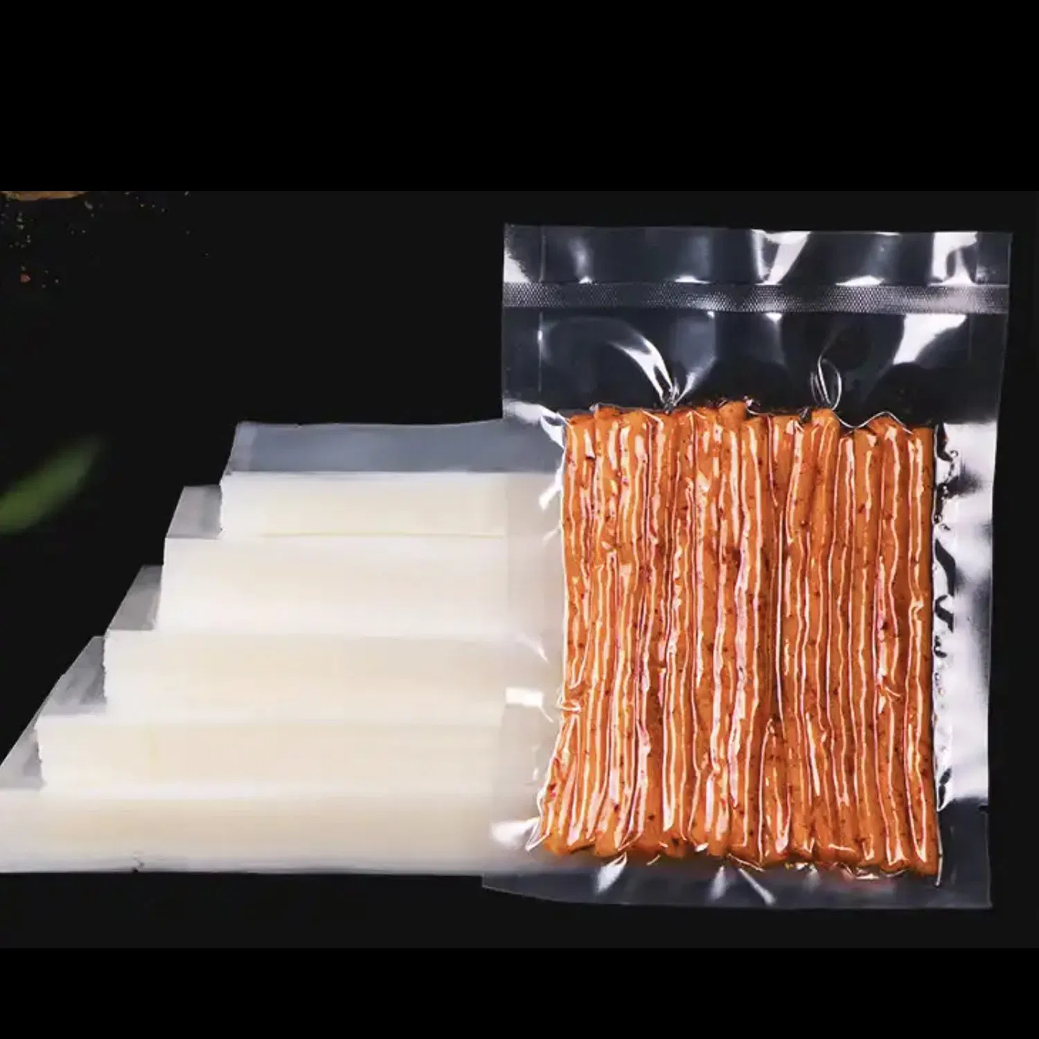 Transparent Food Vacuum Co-Extrusion Nylon Corn Meat Fish Sausage Packing Pouch Heat Sealer Retort Compression Packaging PA/PE Plastic Storage Bag