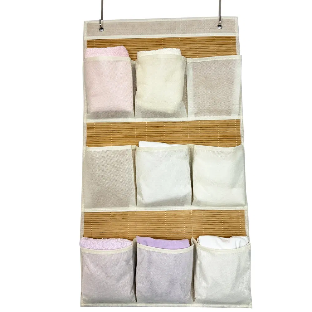 Wholesale Foldable Bamboo Over The Door Organizer for Clothes Bra Socks