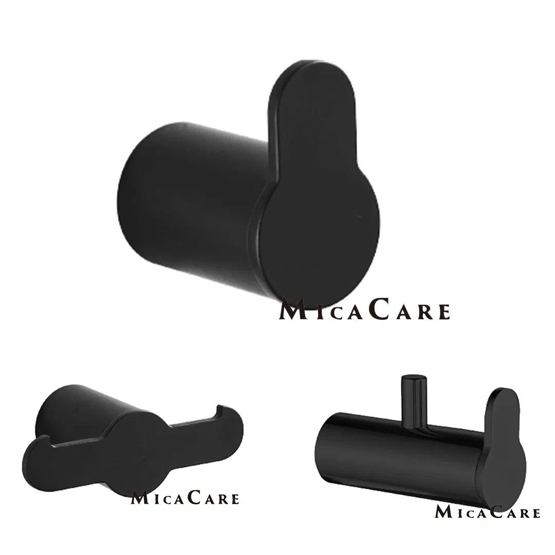 Stylish Black Spray-Painted Wall-Mounted Rope Hooks for Shower Room