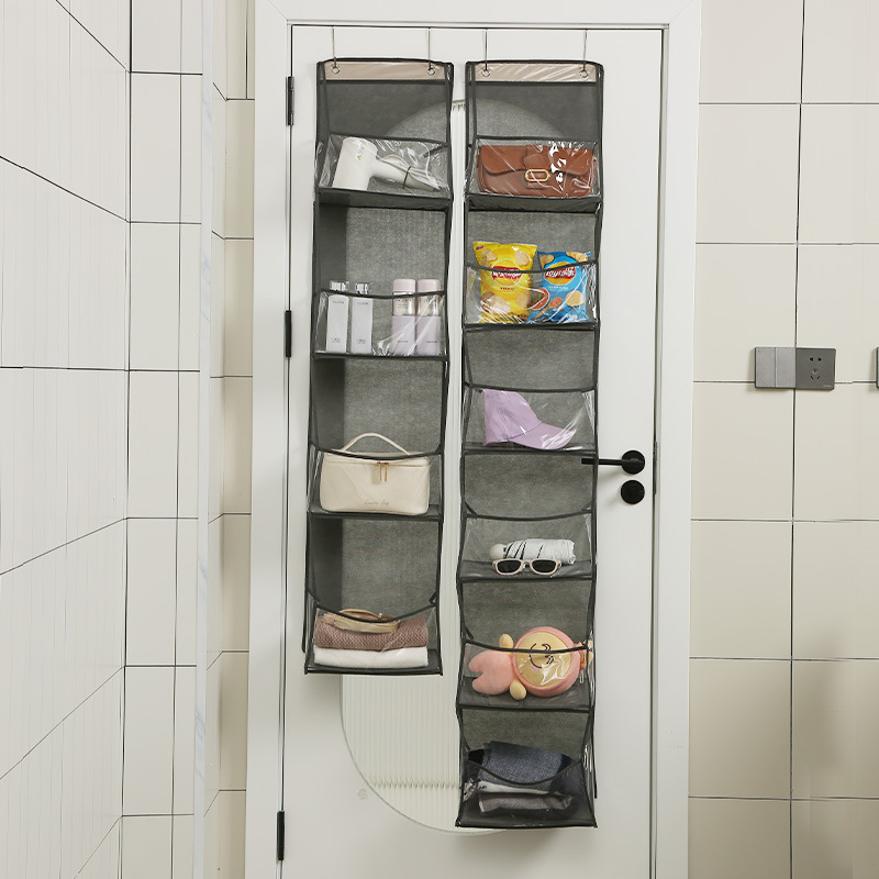 Over The Door Organizer 5 Tiers, Extra Large Behind Door Storage, 80 Lbs Weight Capacity Over Door Organizer