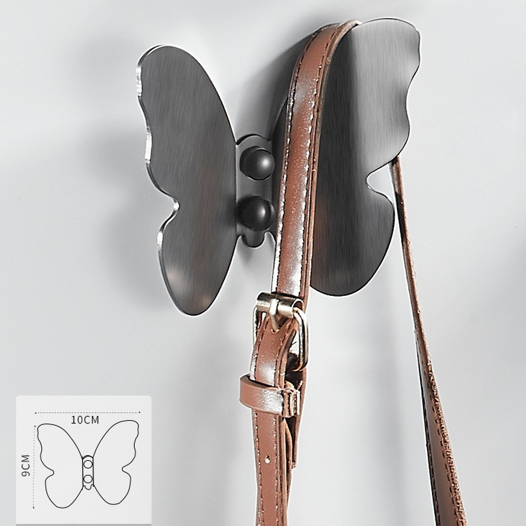 Stylish Gun Grey Zinc Alloy Wall Mounted Robe Hook for Bathroom