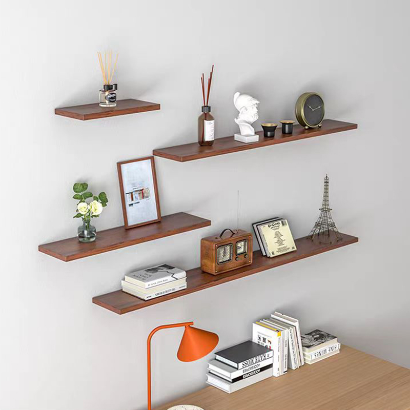 The New Solid Wood Wall on The Wall Hanging TV Decoration Shelf a Word Partition Floating Shelves Wall Mounted