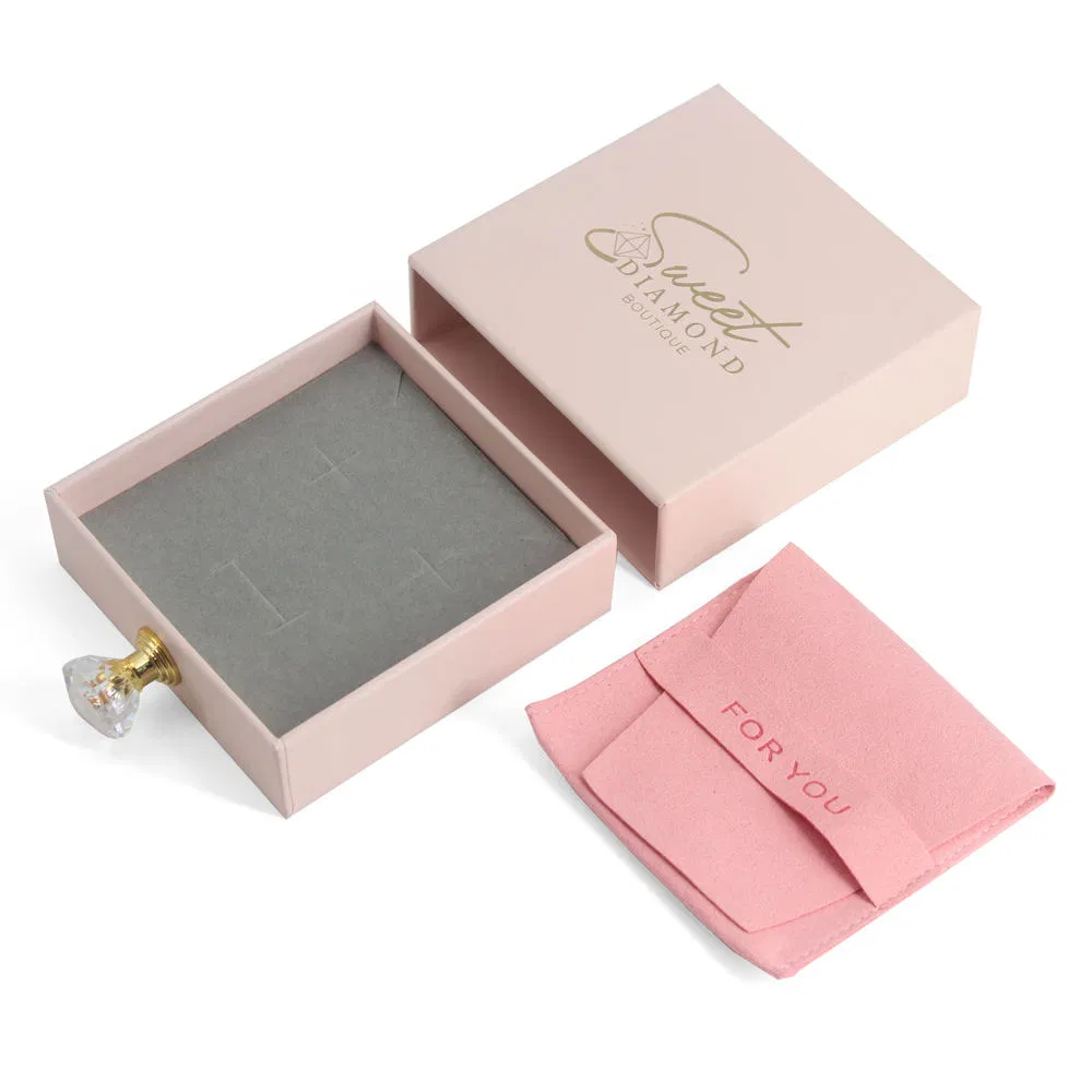 Jewelry Gift Package Box with Bag for Necklace Earring Gift Jewelry Packaging Paper Box