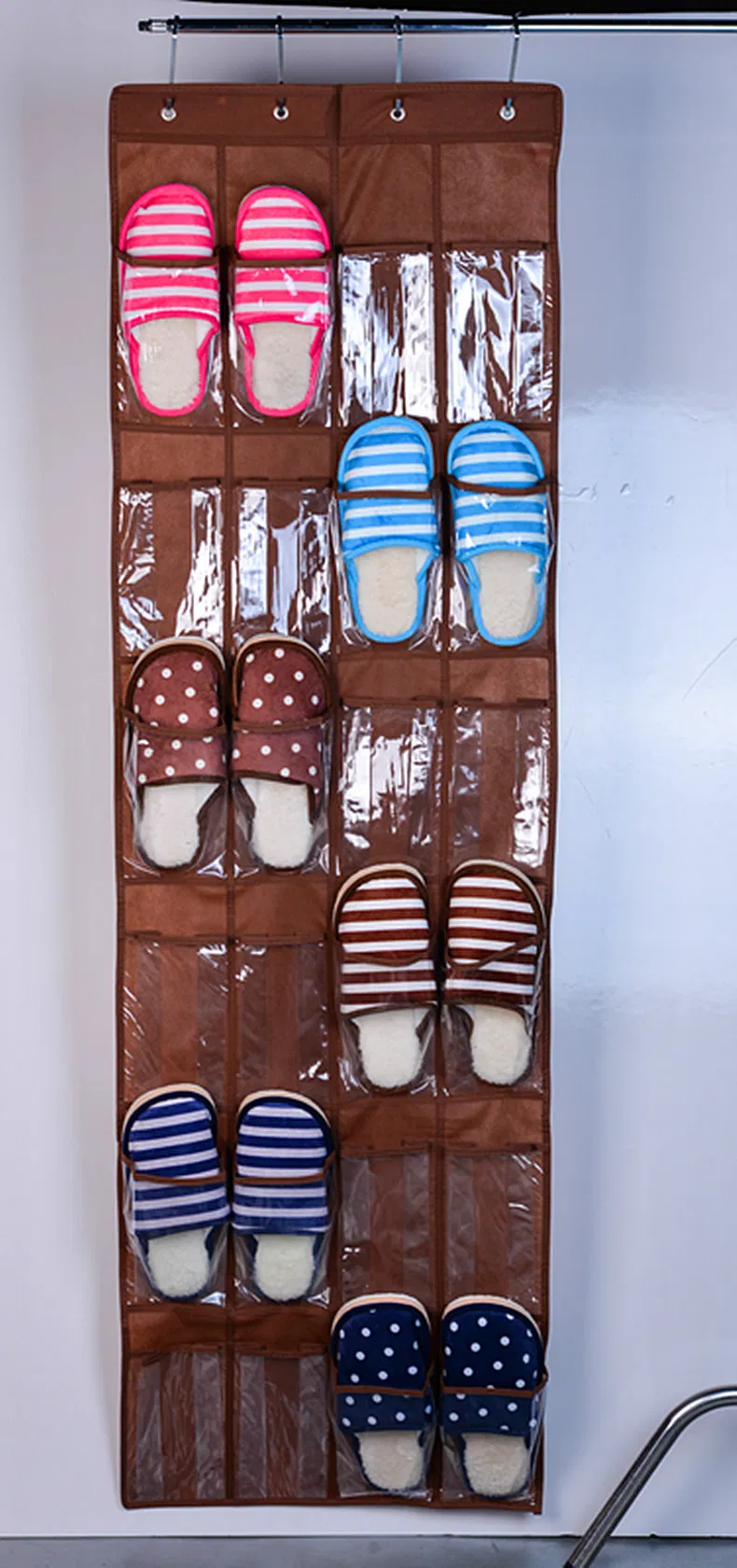 Door Shoe Organizer 12 Large Mesh Pockets Hanging Narrow Closet Door Esg11203