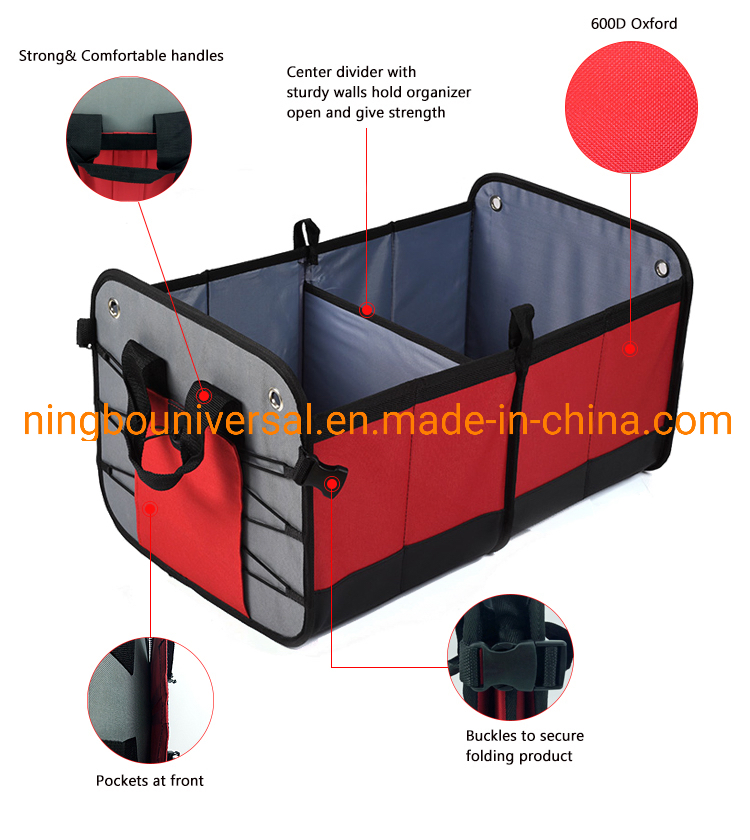 Foldable Car Boot Organizer Waterproof Oxford Car Trunk Storage Organizer