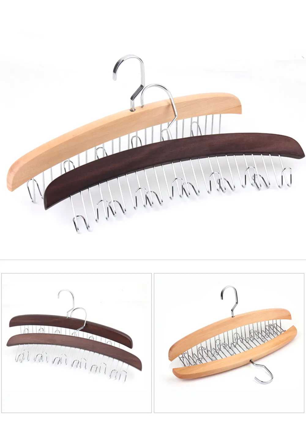 Wooden Tie/Belt/Scarf Hangers