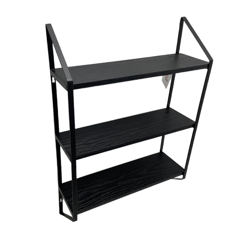 Stylish Wall Storage Rack Floating Bathroom Shelf Wall-Mounted Wooden Storage Shelf for Living Room Organization