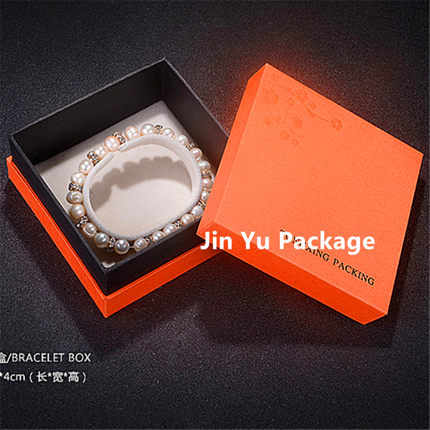 Orange Color Paper Jewelry Box for Ring/Earring/Bracelet/Necklace