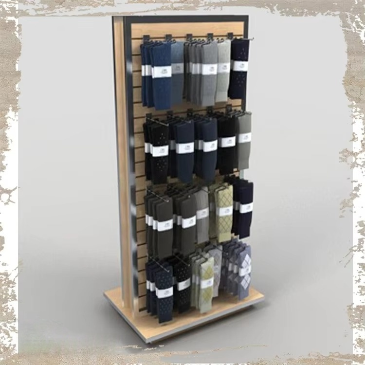 Commercial Hat Racks for Shop Floor Standing Racks Hat Floor Display Wood