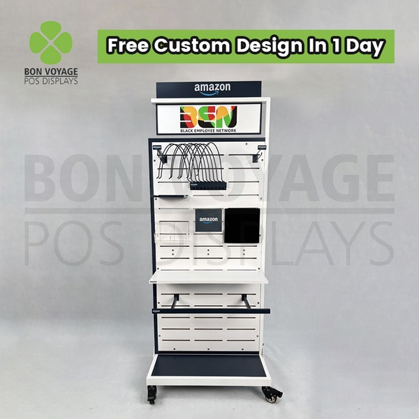 Customizable POS Hat Display Rack for Trade Shows