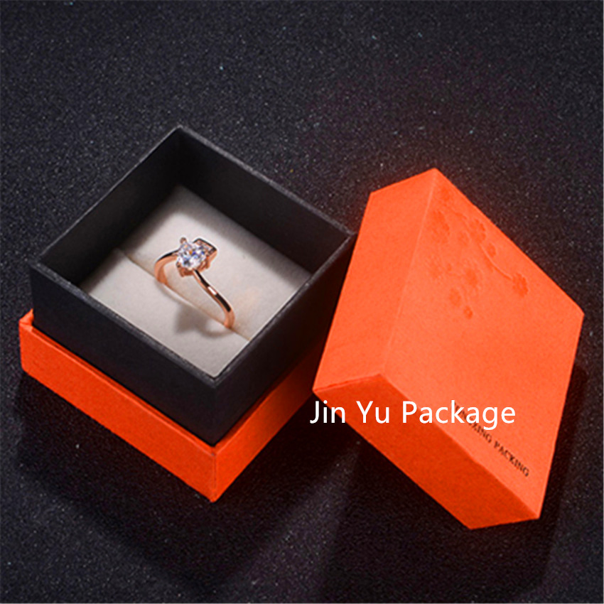 Orange Color Paper Jewelry Box for Ring/Earring/Bracelet/Necklace