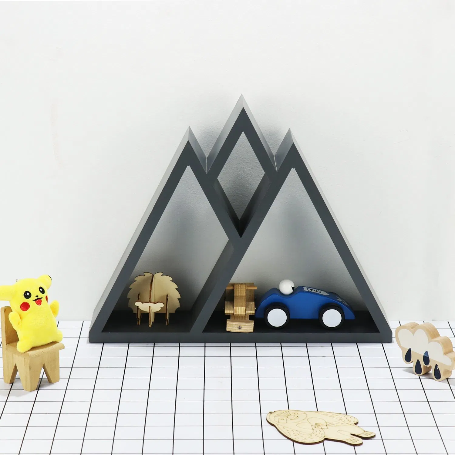 Wall Shelves Pine Wood Painting Floating Wooden Wall Display Shelf for Home Decor