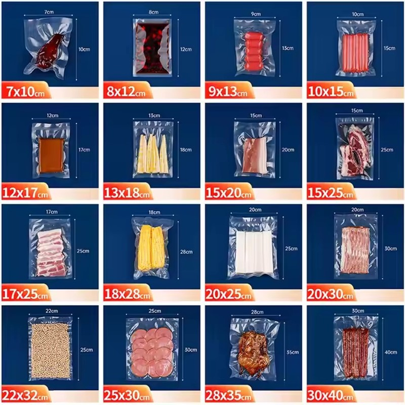 Vacuum Packing Seal Bag Meat Processed Frozen Nylon Textured LDPE Packaging Sealed Storage Embossed Vacuum Sealer Bags for Food