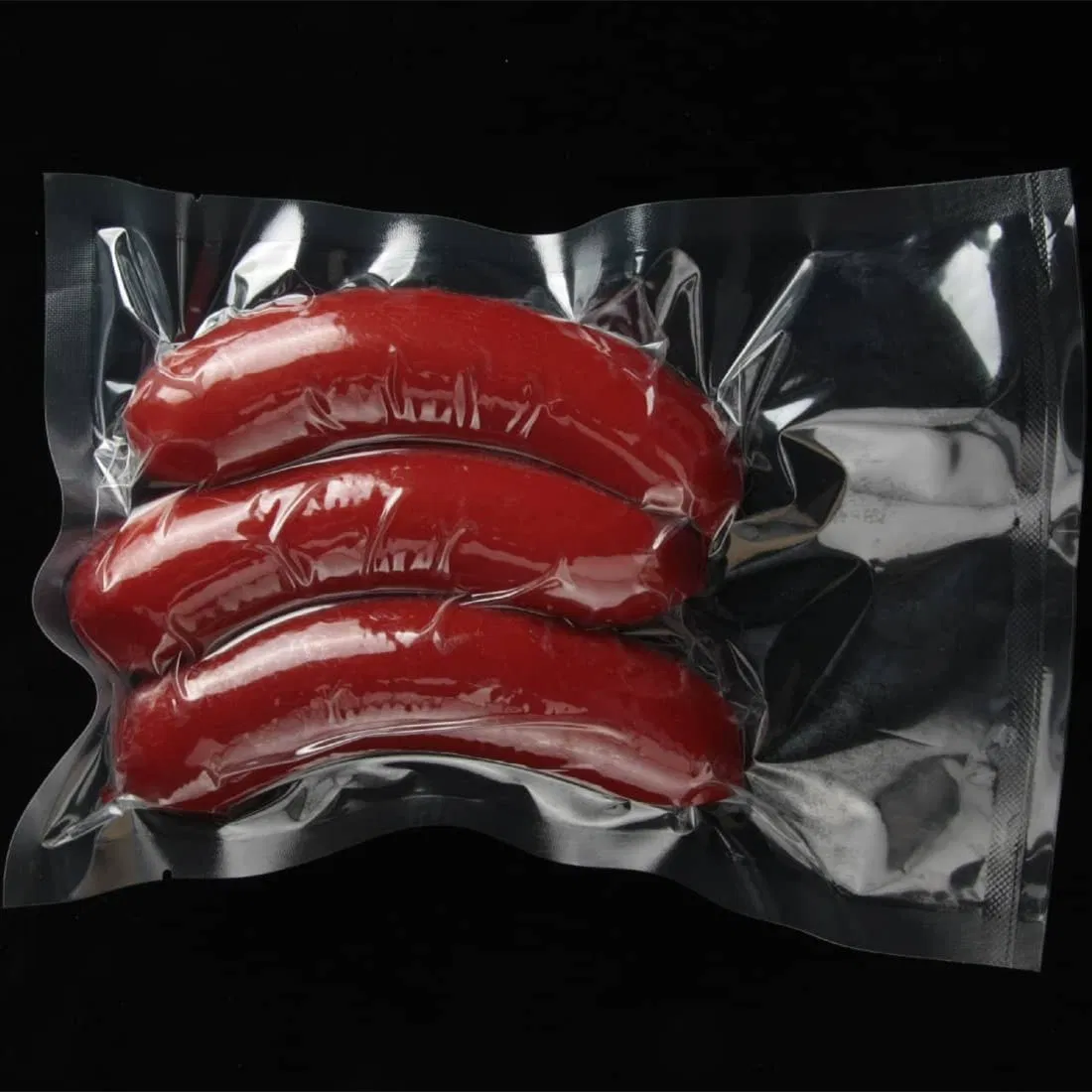 Plastic Hot Seal Food Packaging Vacuum Bags Three-Side Seal Bags Leakproof Zip Lock Fresh-Keeping Mylar Bags for Meat Seafood Freezer Storage Bag Sealer