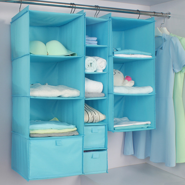 2/3/4/5/6 Shelf Wardrobe Organizer Non-Woven Closet Organizer