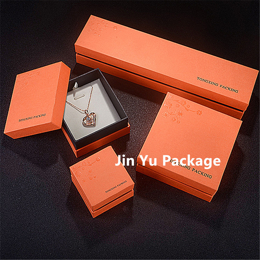 Orange Color Paper Jewelry Box for Ring/Earring/Bracelet/Necklace