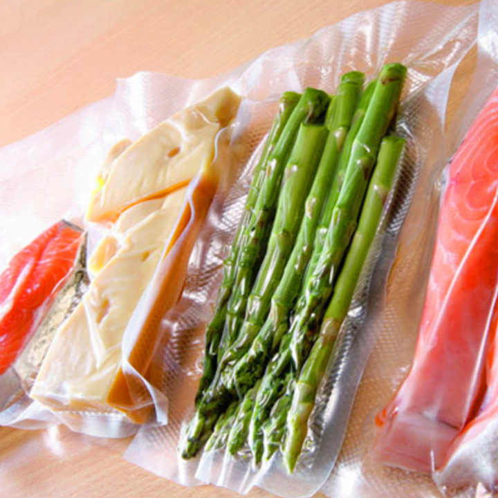 Custom Logo Printed Vacuum Seal Plastic Bag for Food Freezer Storage Textured Vacuum Sealer Bags Vacuum Packing