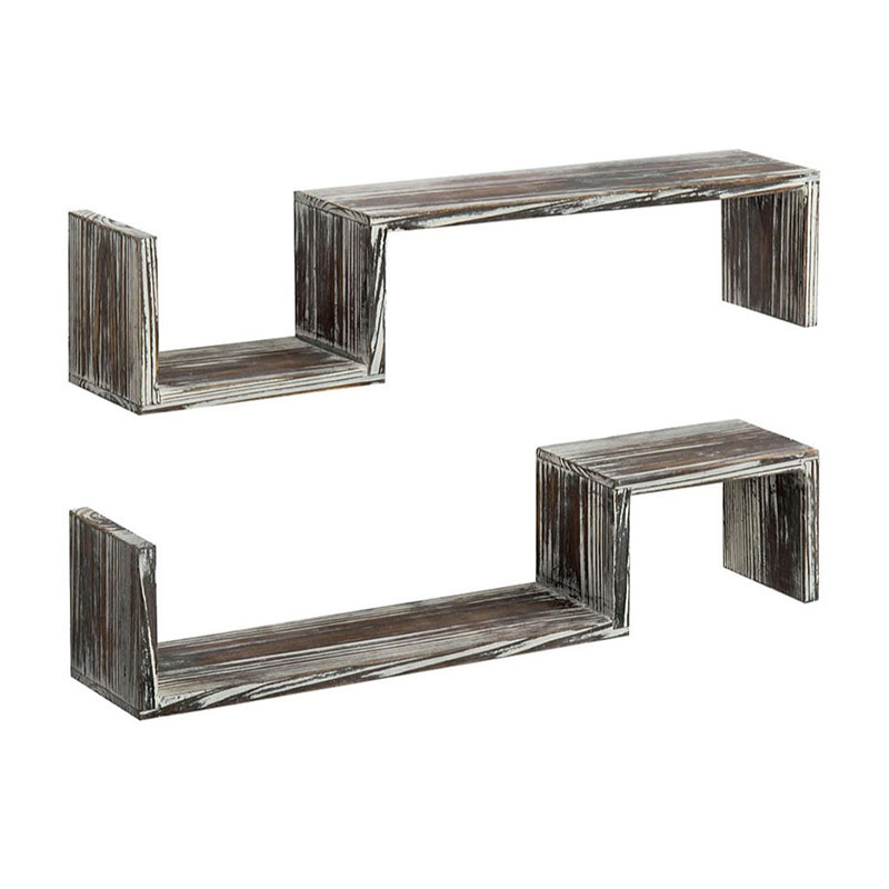 Wooden Craft Irregular Shape Wall Decoration Floating Frame Shelf