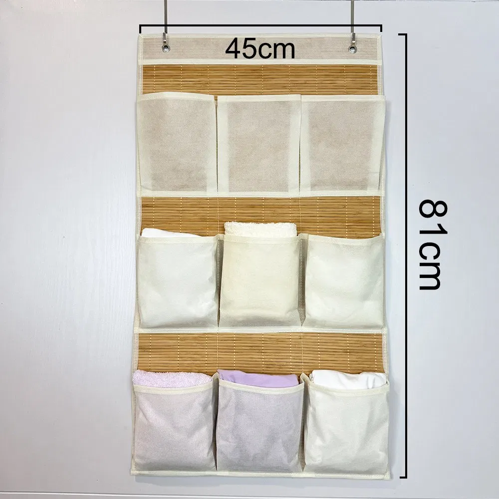 Wholesale Foldable Bamboo Over The Door Organizer for Clothes Bra Socks