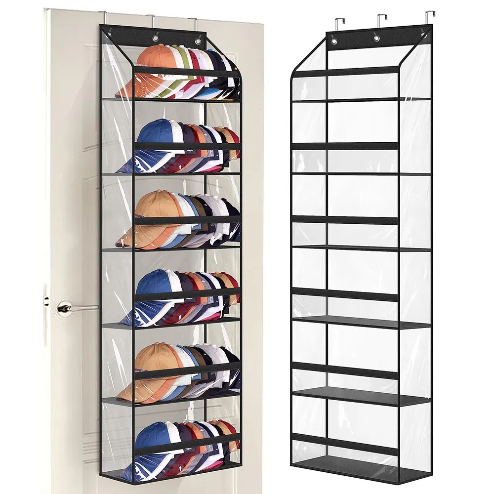 Over Door Hat Rack Holds 72 Caps Hanging Baseball Cap Organizer