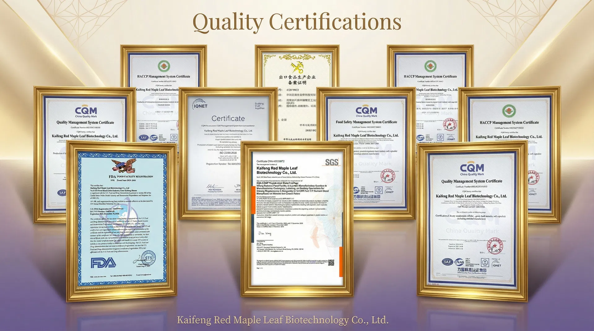 Certifications Display