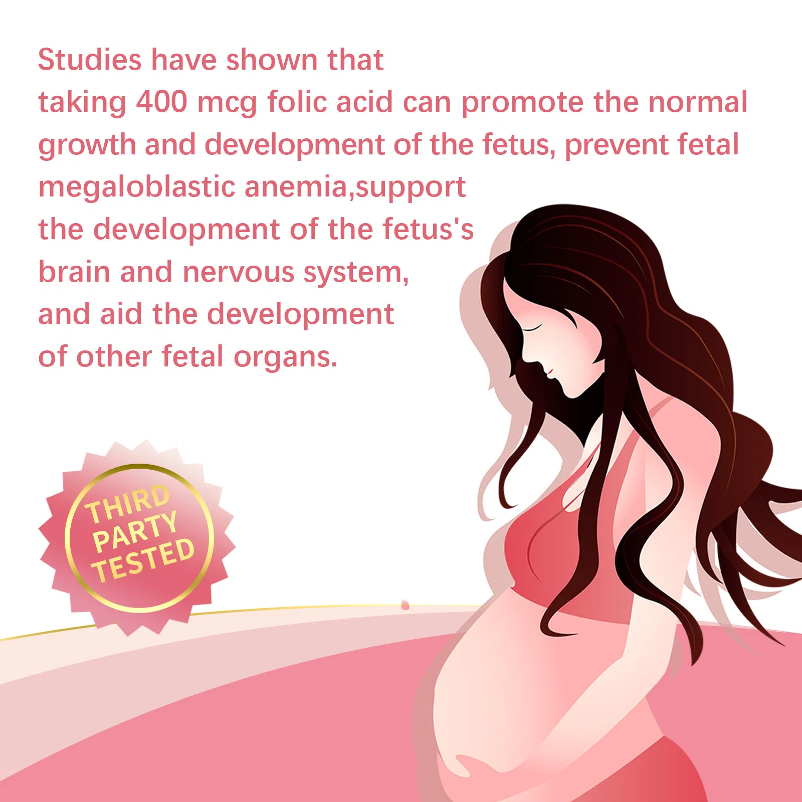 Premium Iron &amp; Folic Acid Tablets for Pregnancy - Morning Sickness Friendly