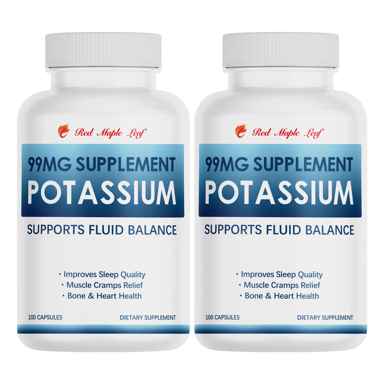 Premium Potassium Gluconate Capsules Electrolyte Balance, Heart Health &amp; Muscle Cramp Relief