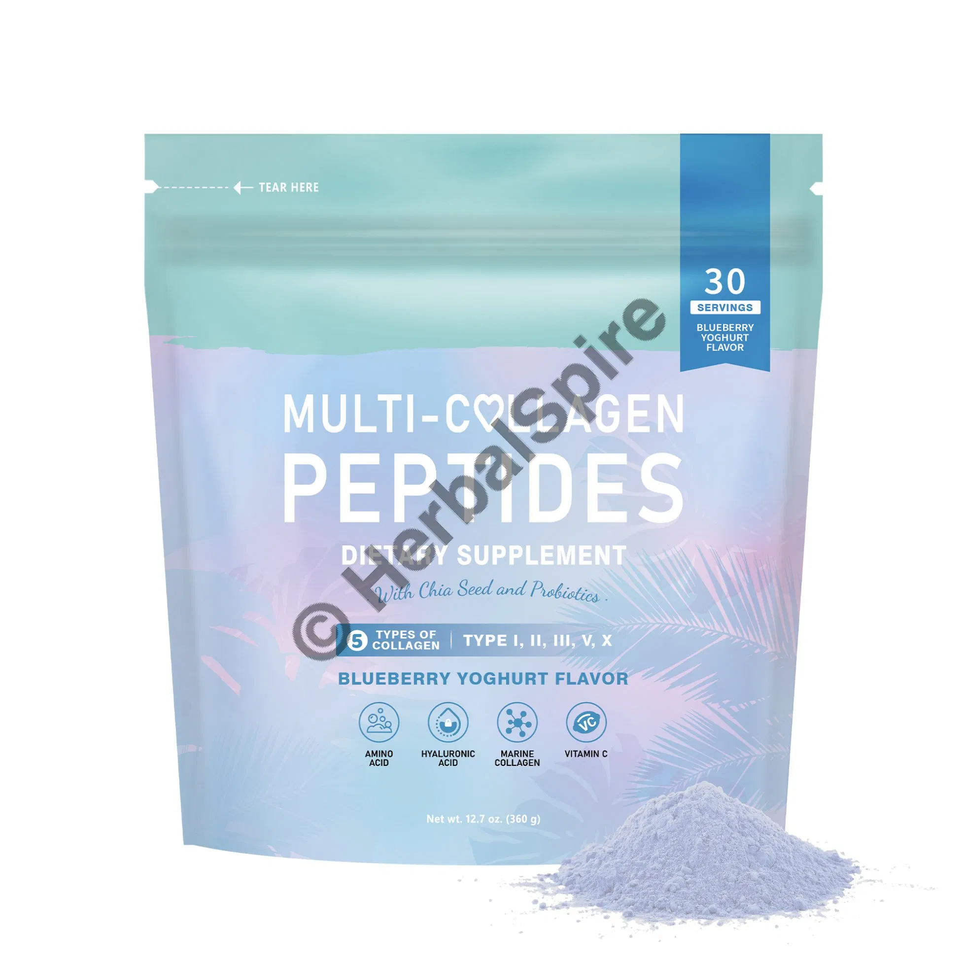 Five Source Collagen Peptides with Hyaluronic Acid for Beauty Renewal and Skin Support