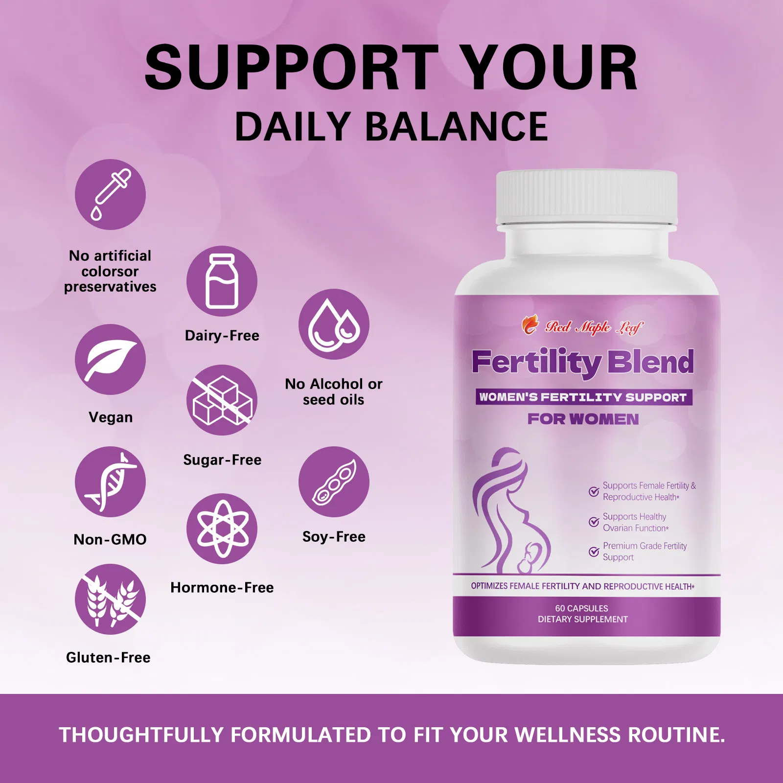 Natural Fertility Support Blend for Women's Hormone Health