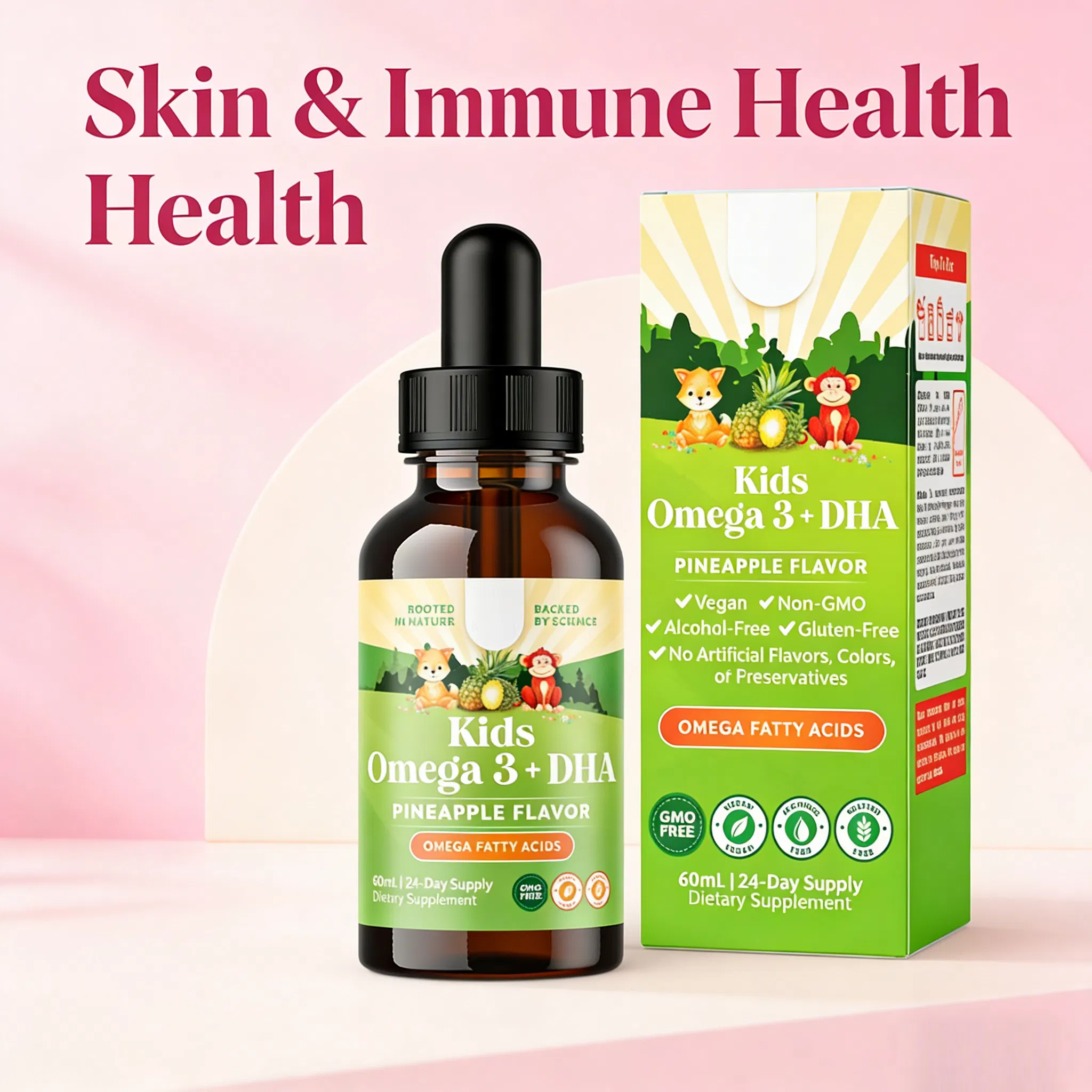 Omega-3 DHA Kids Liquid Drop Supplement for Healthy Development