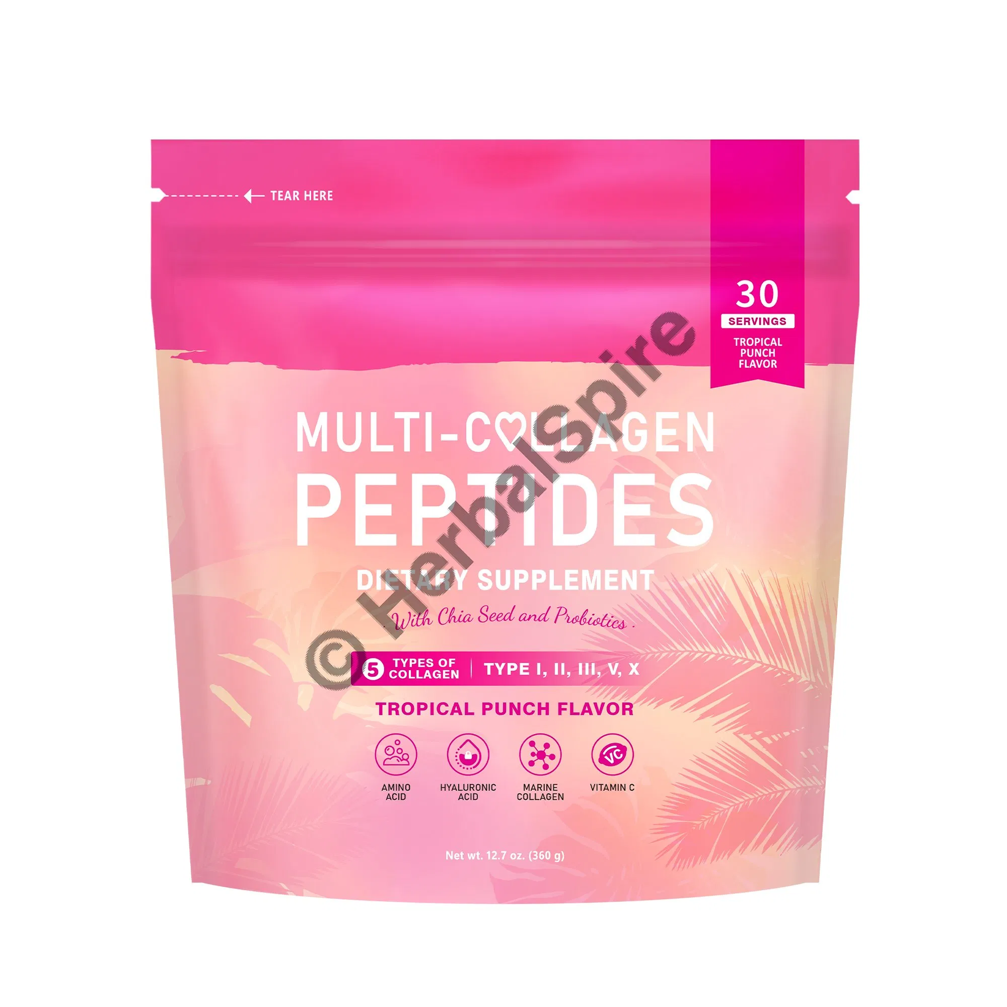 Multi Collagen Complex with Hyaluronic Acid and Vitamin C for Beauty Support