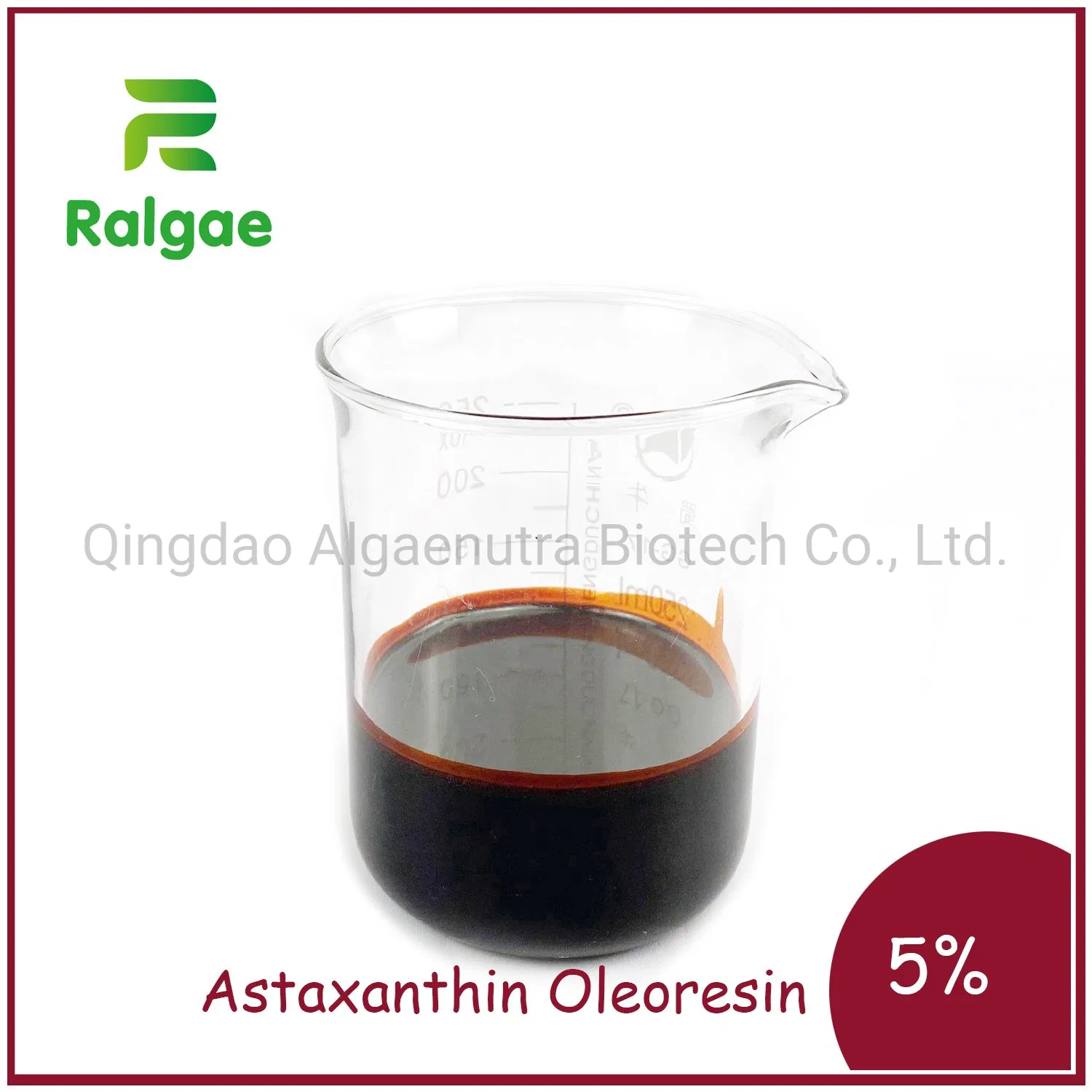 Natural Haematococcus Algae Extract Antioxidant Astaxanthin Oleoresin Oil 5% Content