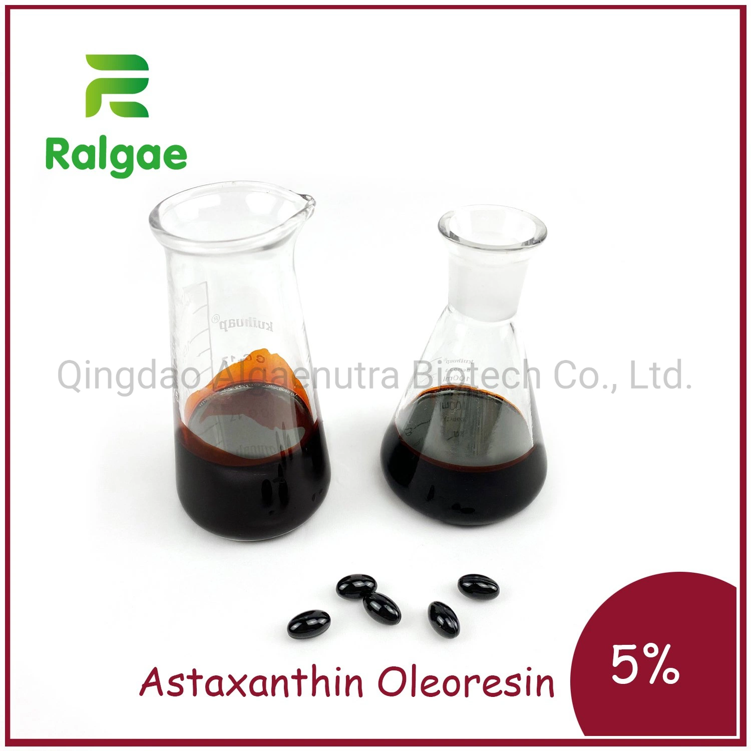Natural Haematococcus Algae Extract Antioxidant Astaxanthin Oleoresin Oil 5% Content